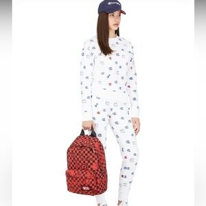 SzS Champion Reverse Weave all over “C” logo crew neck sweater VGUC